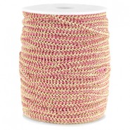 Fashion wire plat 5mm Fuchsia-goud